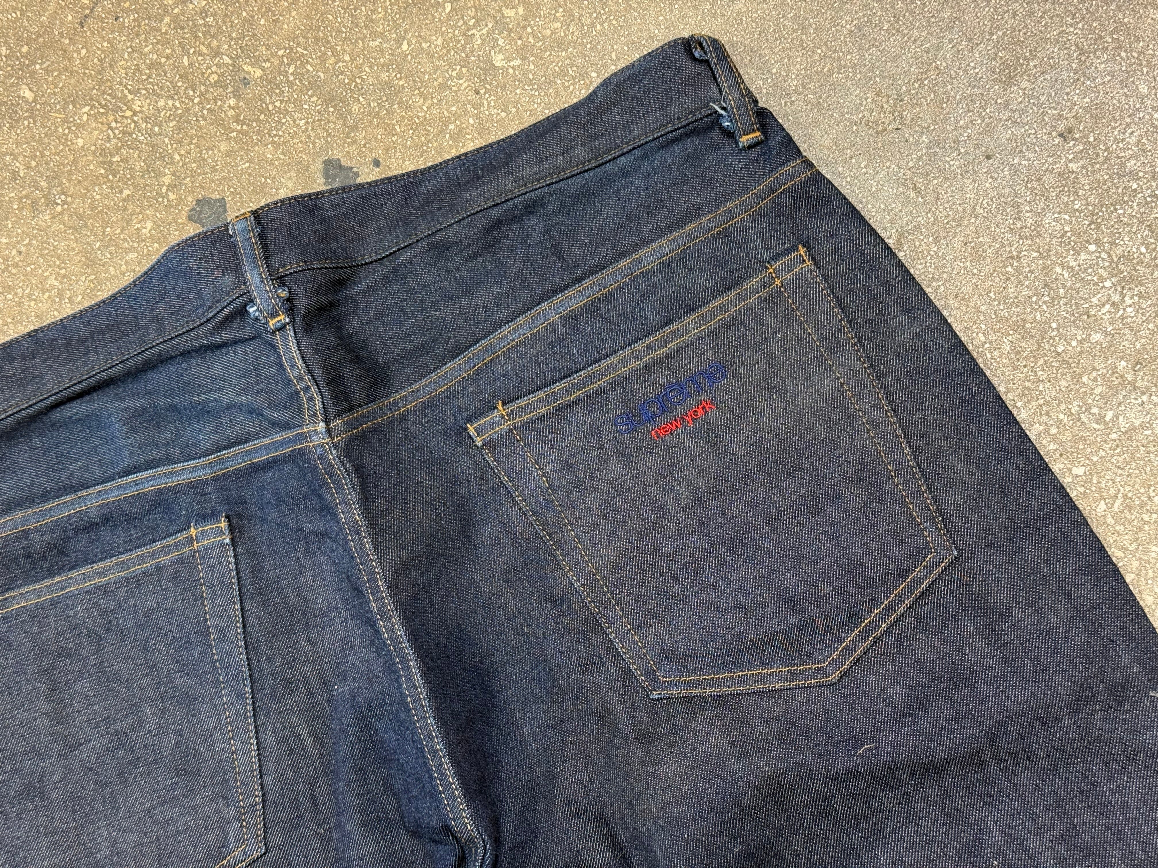 USED Supreme Selvedge Denim - Dark Indigo Size 36
