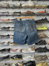 USED Distressed Carhartt Flannel Lined Denim Jean Shorts - Light Wash Size 35
