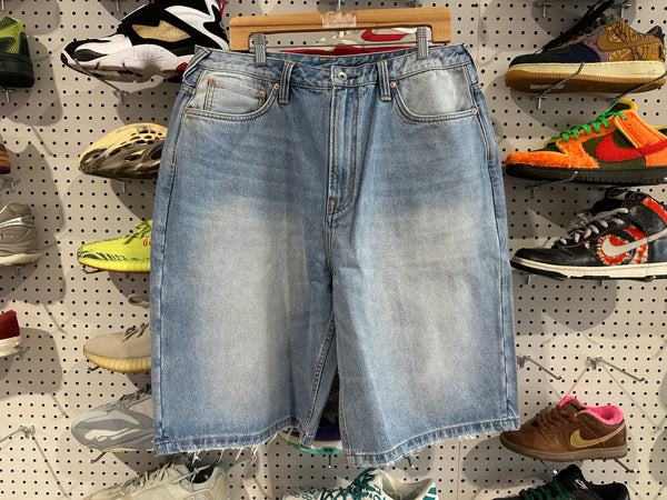 NEW Evisu Light Wash Denim Shorts - Indigo Size XXL