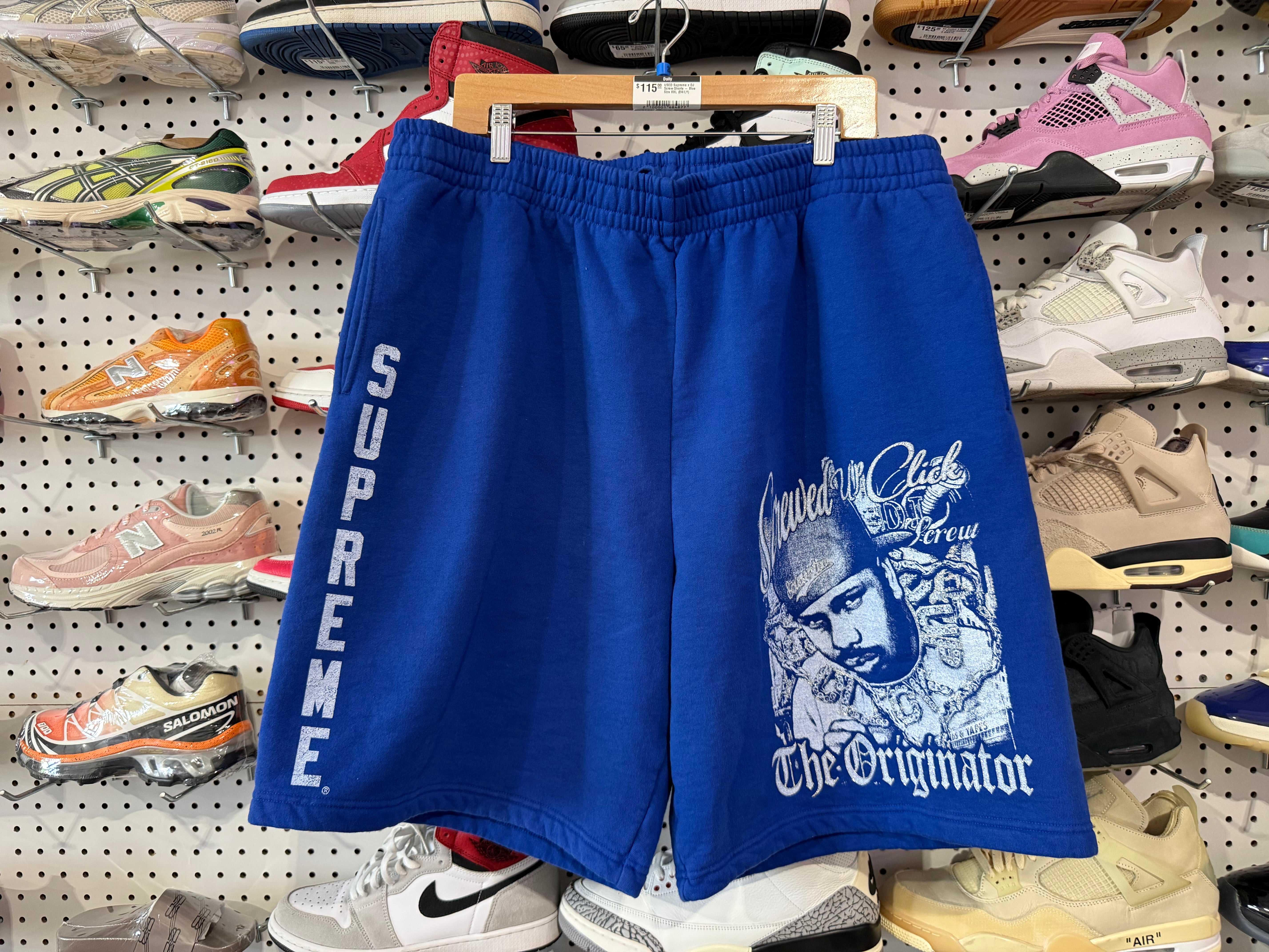 USED Supreme x DJ Screw Shorts - Blue Size XXL