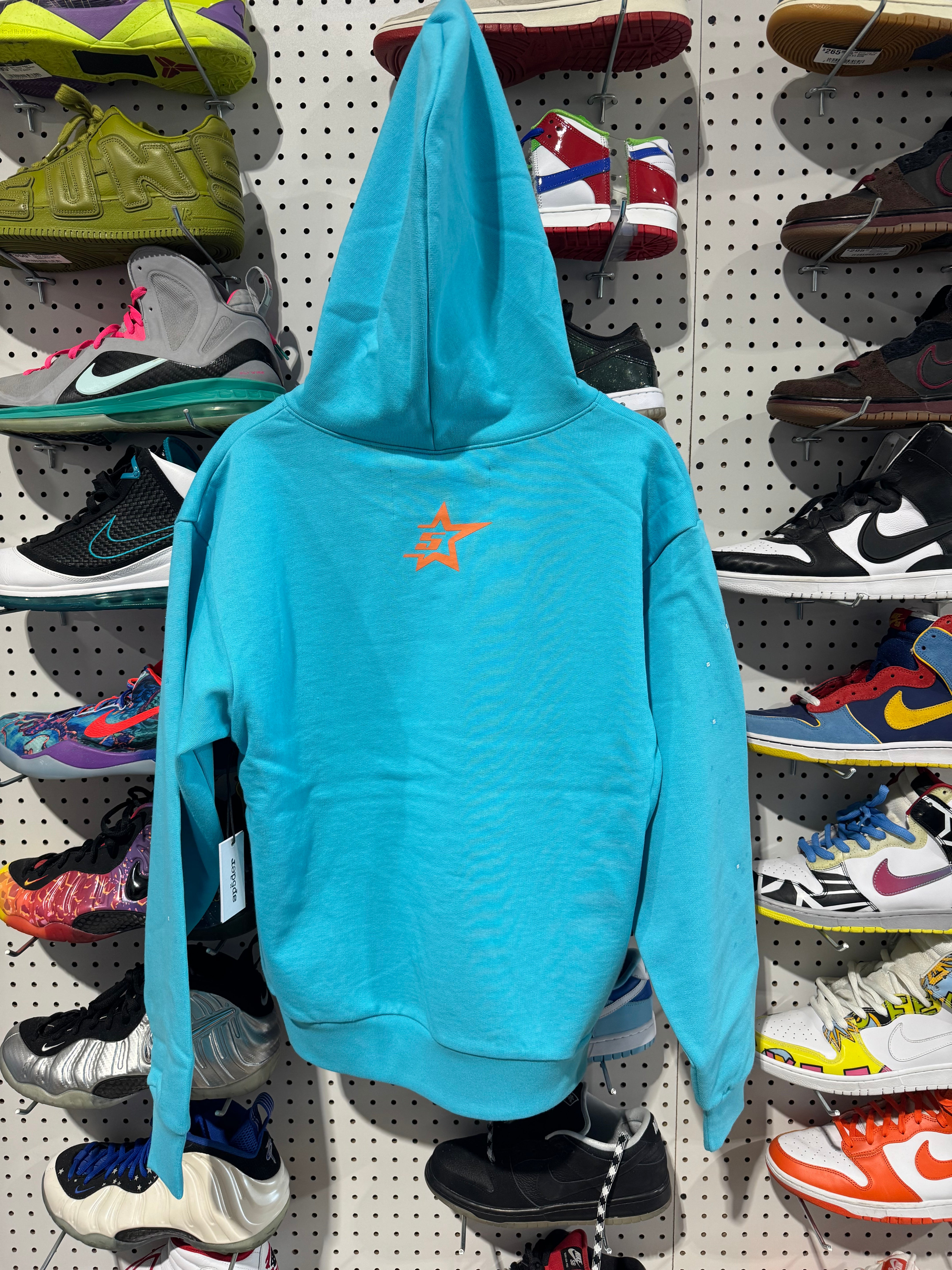 NEW SP5DER Punk V2 Hoodie - Cyan