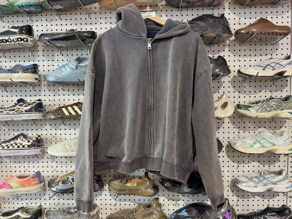 NEW GV Gallery Zip Up Hoodie - Washed Stone Size Large