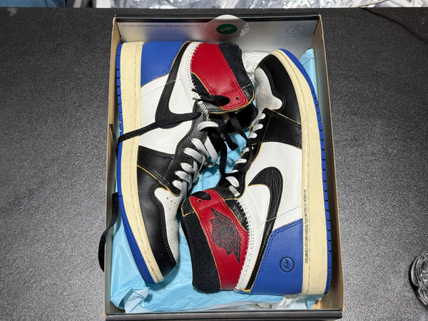 Air Jordan 1 Retro High OG SP - Fragment x Union/Varsity Red Sport Royal Size 8