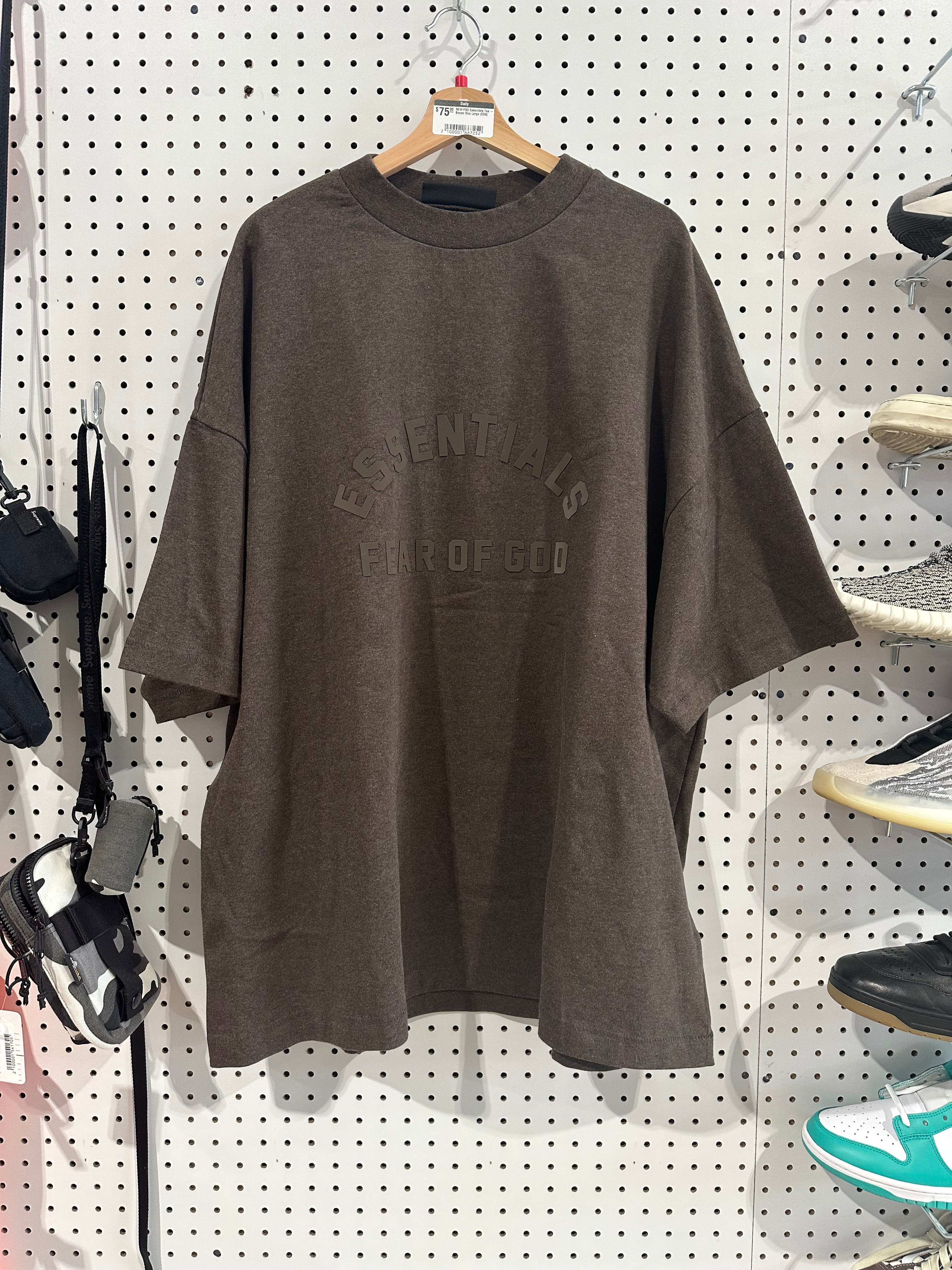 NEW FOG Essentials Tee - Brown Size Large