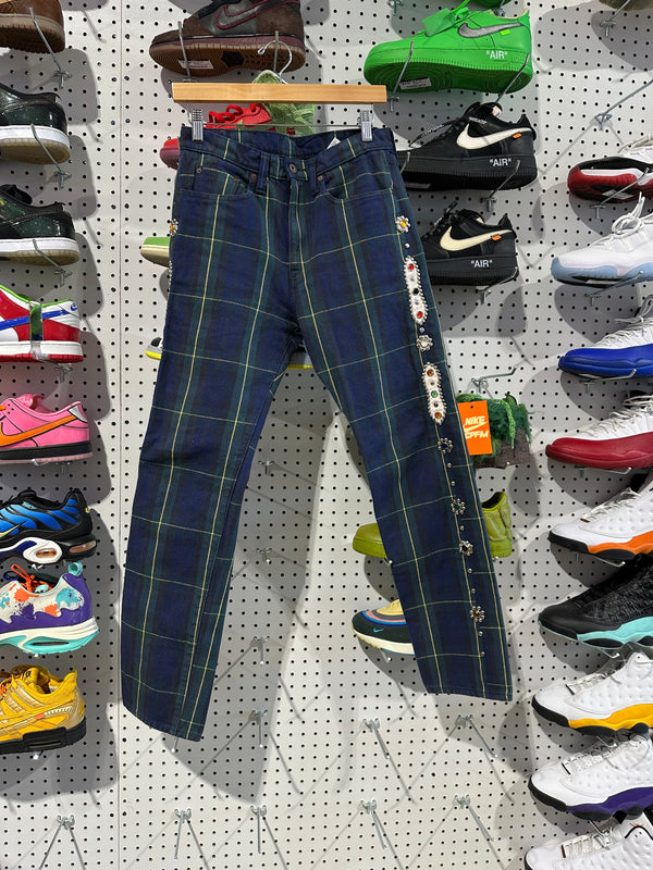 USED Kapital Plaid Pants - Blue/Green Size 30
