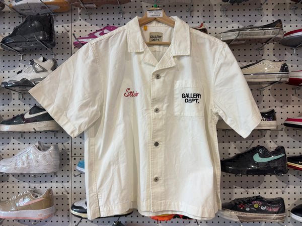 NEW Gallery Department Studio SS Button Up Shirt - White Size XL