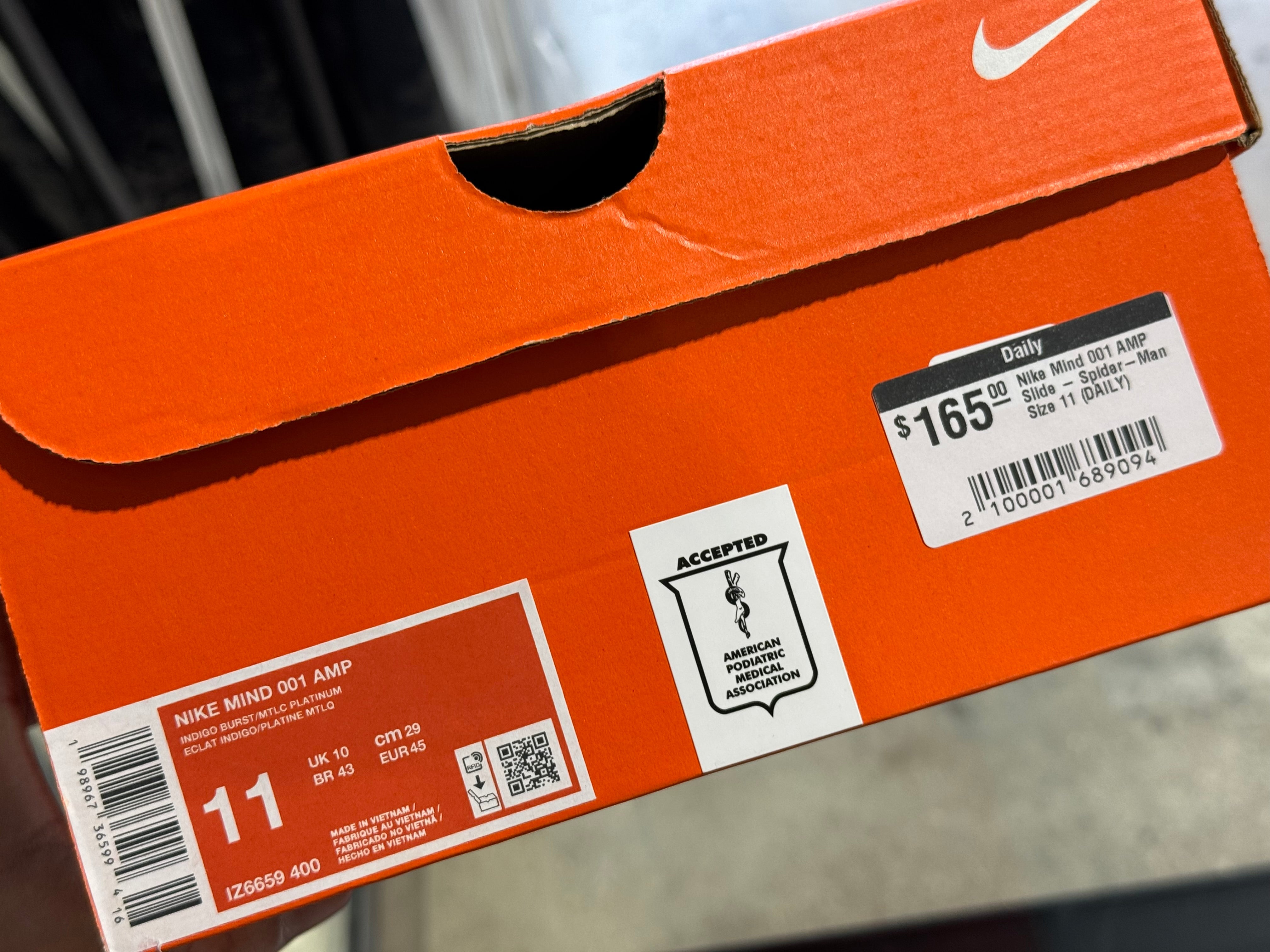 Nike Mind 001 AMP Slide - Spider-Man Size 11