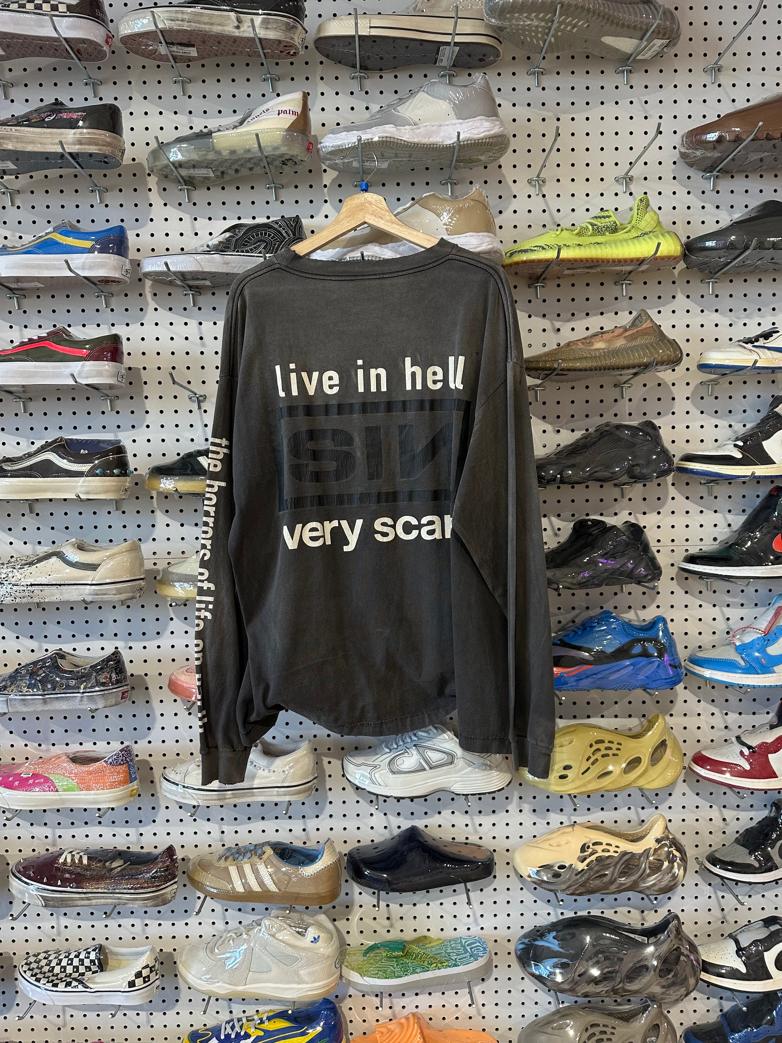 NEW Saint Michael SIN L/S Tee - Grey Size XXL