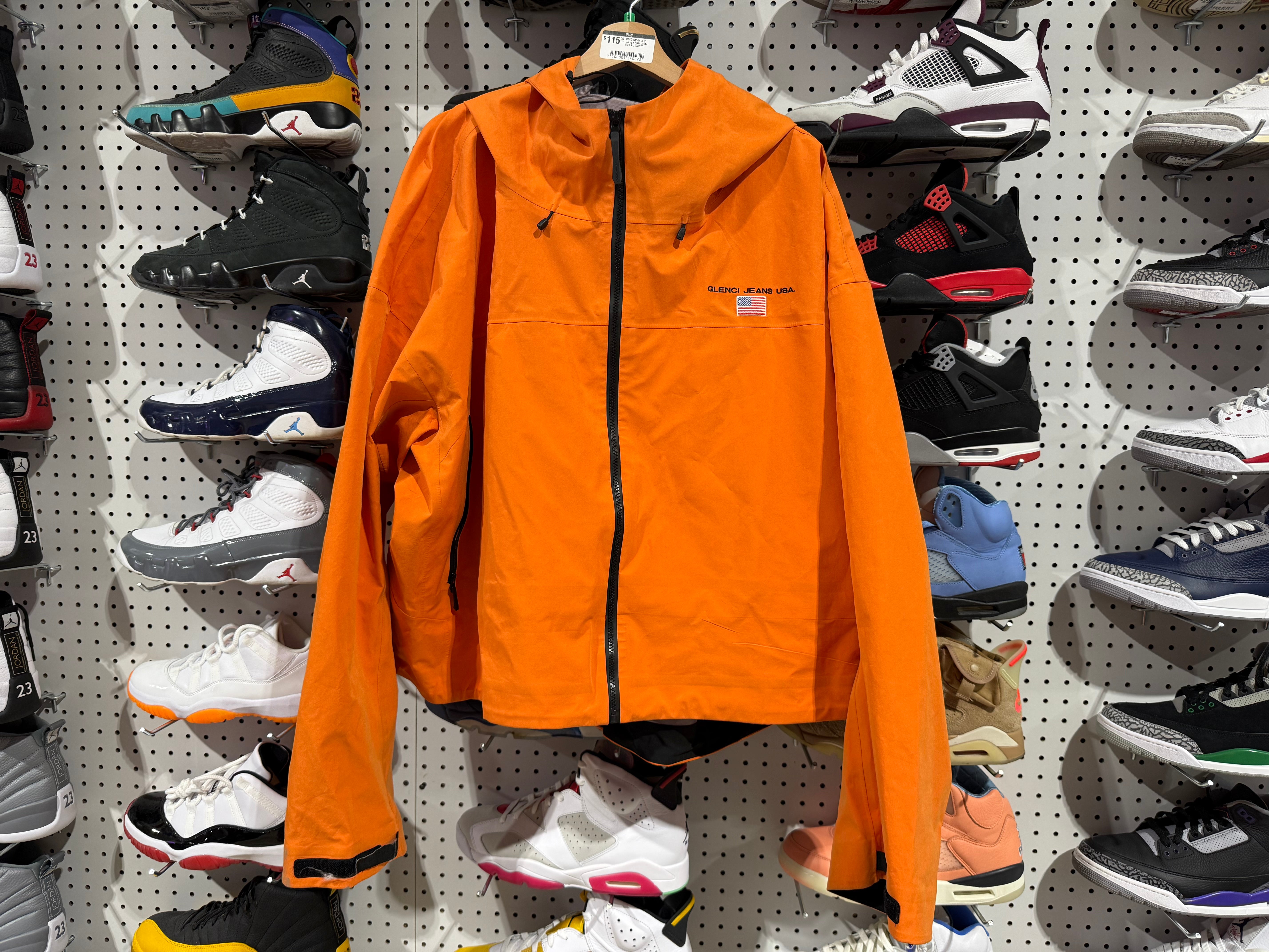 USED GV Gallery Orange Rain Jacket Size XL