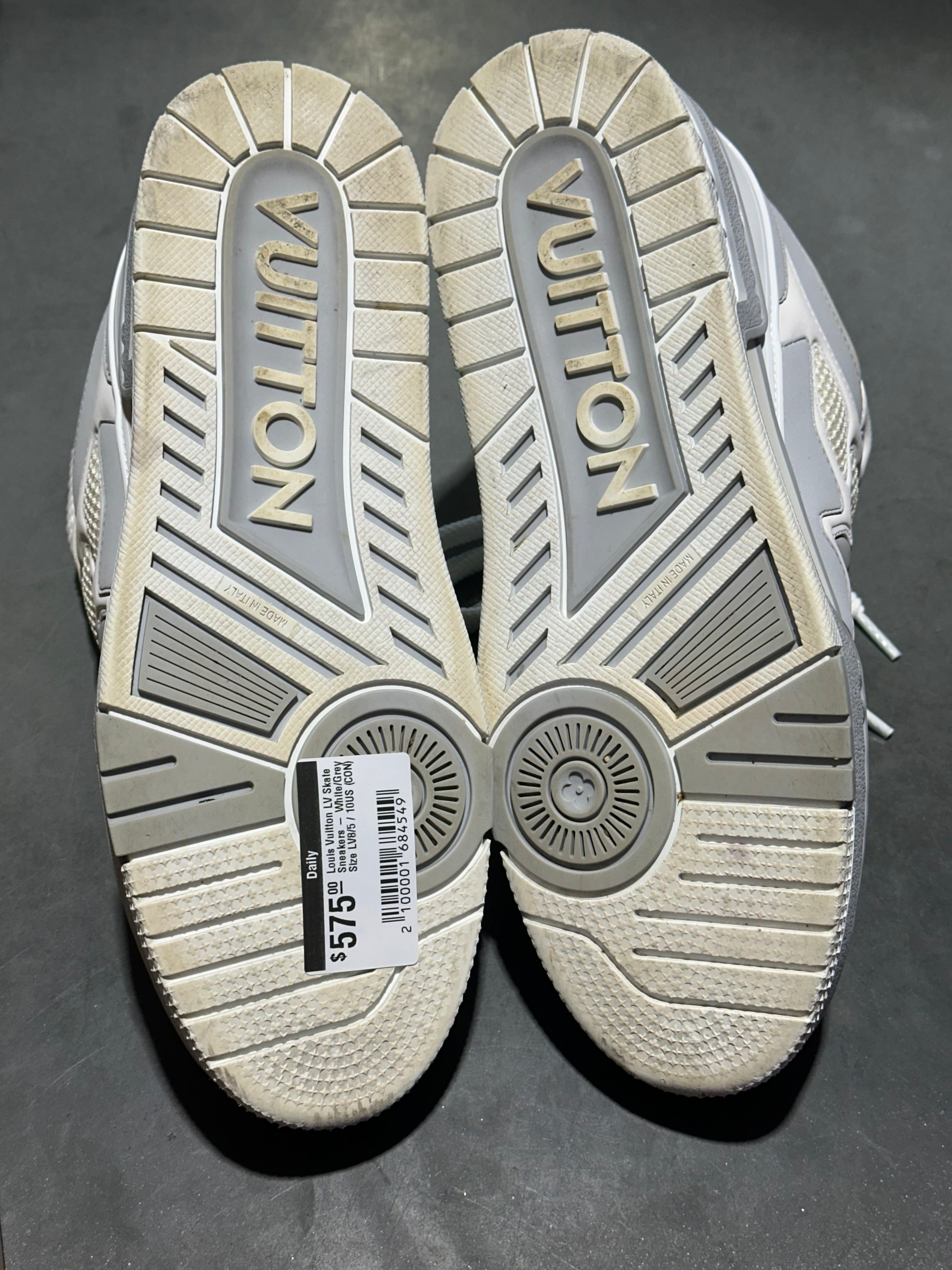 Louis Vuitton LV Skate Sneakers - White/Grey Size LV8/5 / 10US
