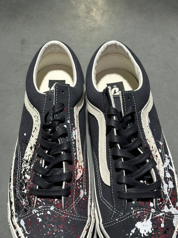 Vans Old Skool 36 - Paint Splatter Charcoal Grey Size 8