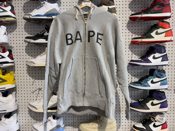 NEW Bape x Champion x Swarovski Zip Up Hoodie - Grey Size XL