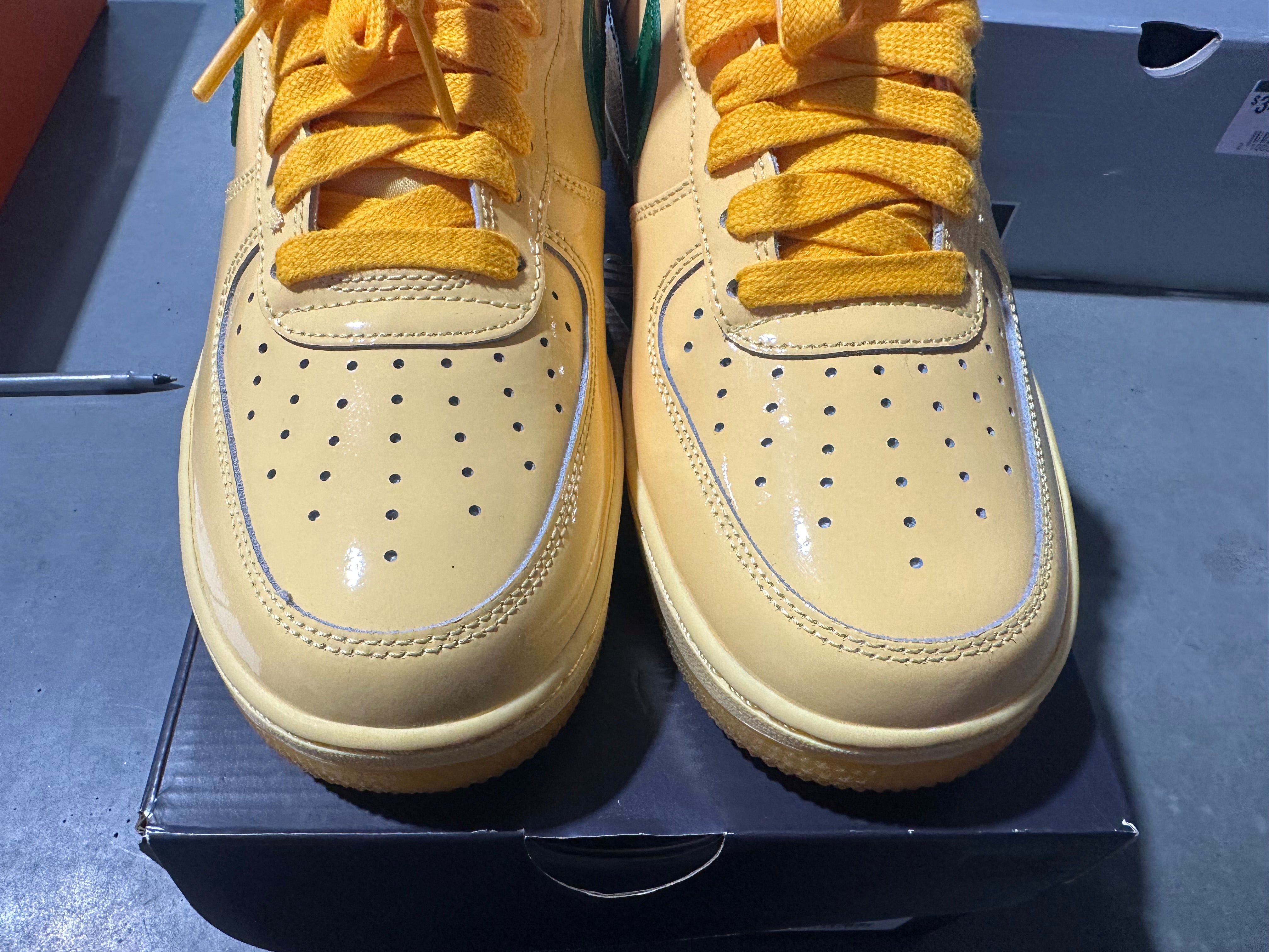 Nike Air Force 1 Low QS - Patent Leather/Topaz Gold Size 8.5