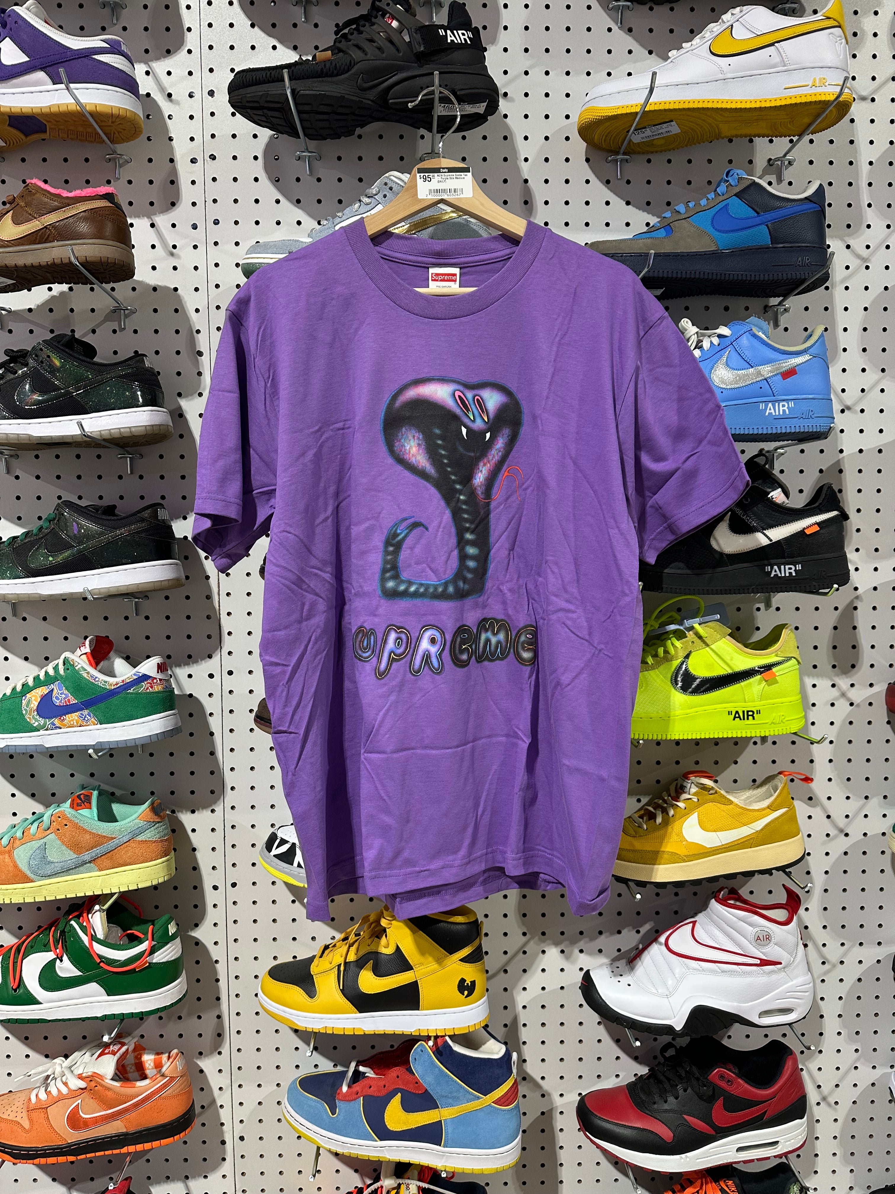 NEW Supreme Snake Tee - Purple Size Medium