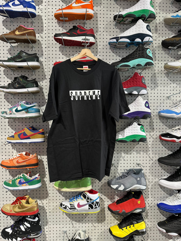 NEW Supreme Split Logo/Predator Tee - Black Size Large