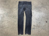 USED Balmain Denim Biker Jeans - Charcoal Size 30