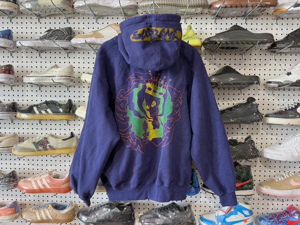 USED Supreme New World Order hoodie - Navy Size Large