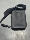 USED Prada Brique Zaffiamo Leather Bag - Black