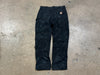 USED Distressed Carhartt Carpenter Pants - Black Size 36x33