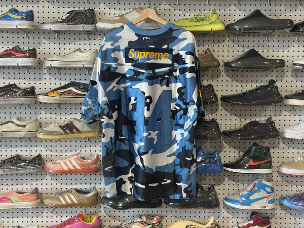 NEW Supreme x Nike Football Jersey - Blue Camo Size XL