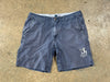 USED Distressed Polo Ralph Lauren Shorts - Navy Size 36