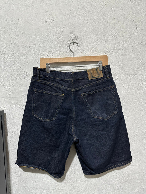 USED Stussy Big OL Denim Jean Shorts - Dark Wash Size 32