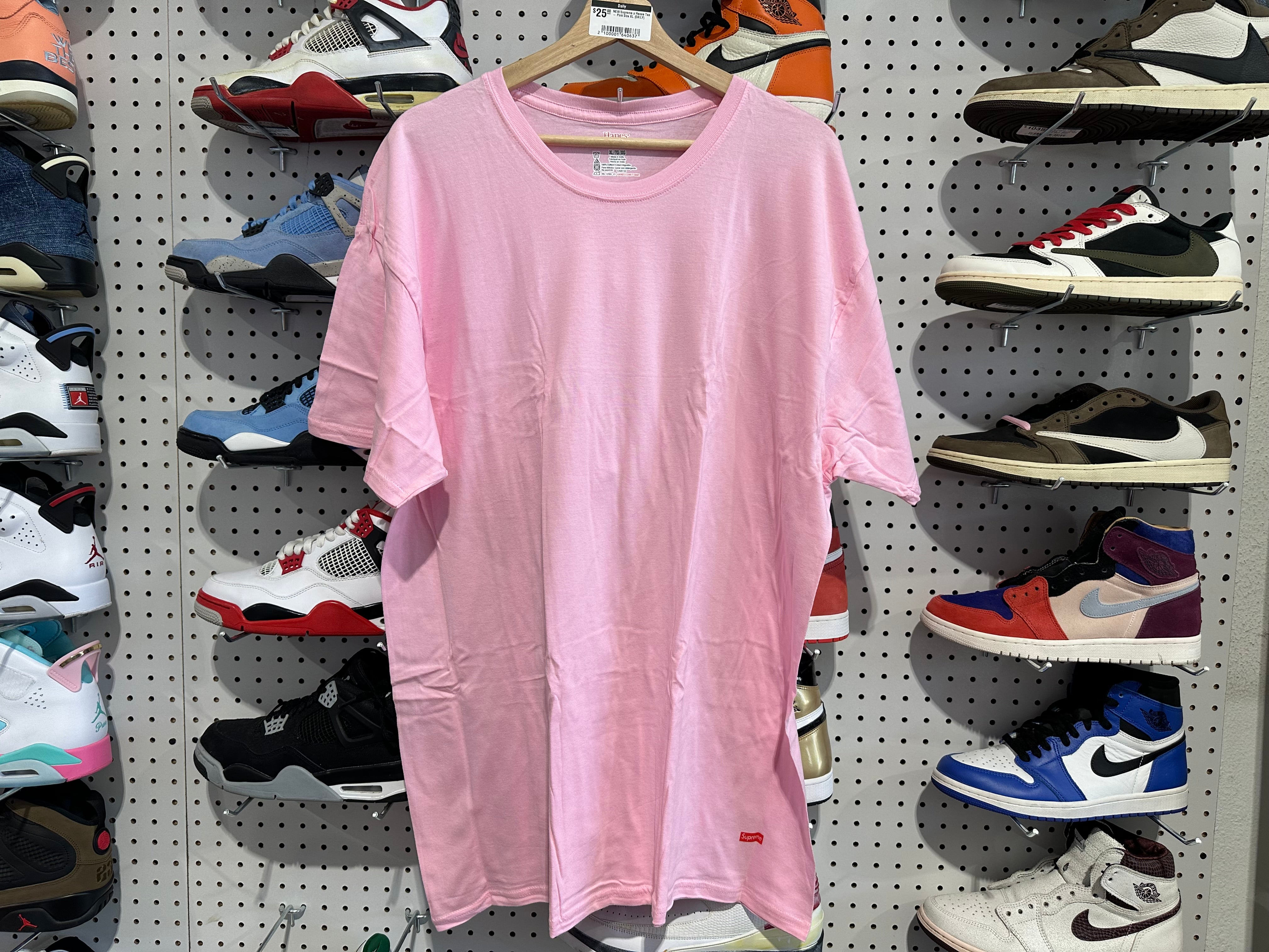 NEW Supreme x Hanes Tee - Pink Size XL