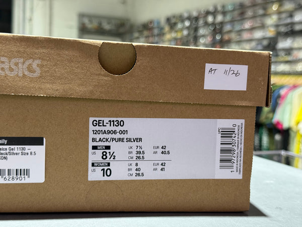 Asics Gel 1130 - Black/Silver Size 8.5