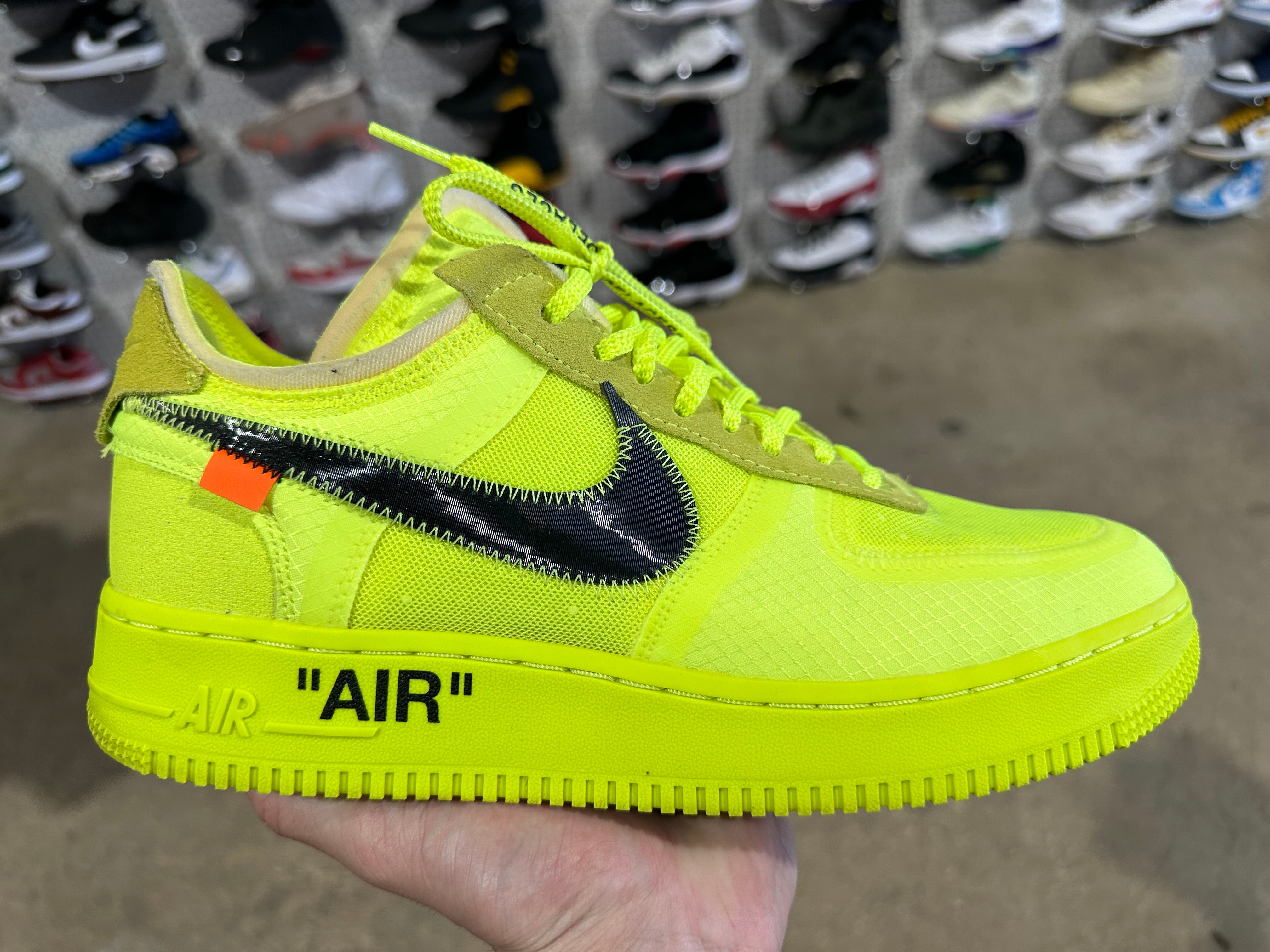 Nike Air Force 1 Low- Off-White Volt Size 9