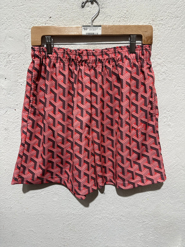 NEW Bravest Studios Goyard Print Shorts - Red Size XL