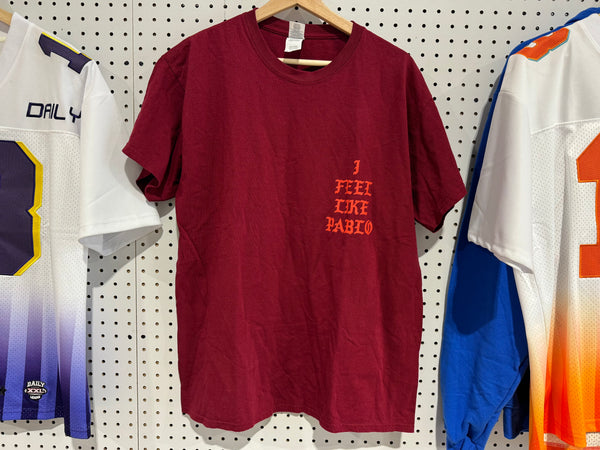USED Kanye West Pablo Concert Tee - Red Size Large