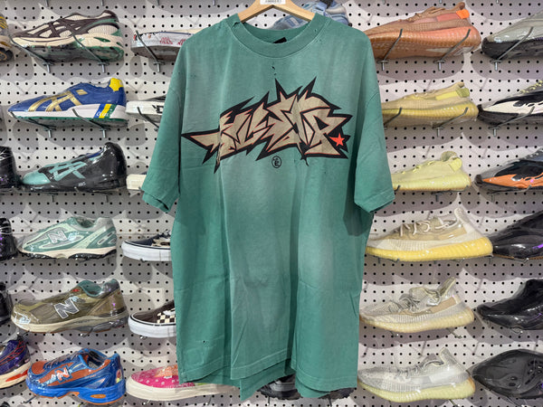 NEW Hellstar Crack Print Tee - Teal Size XXL