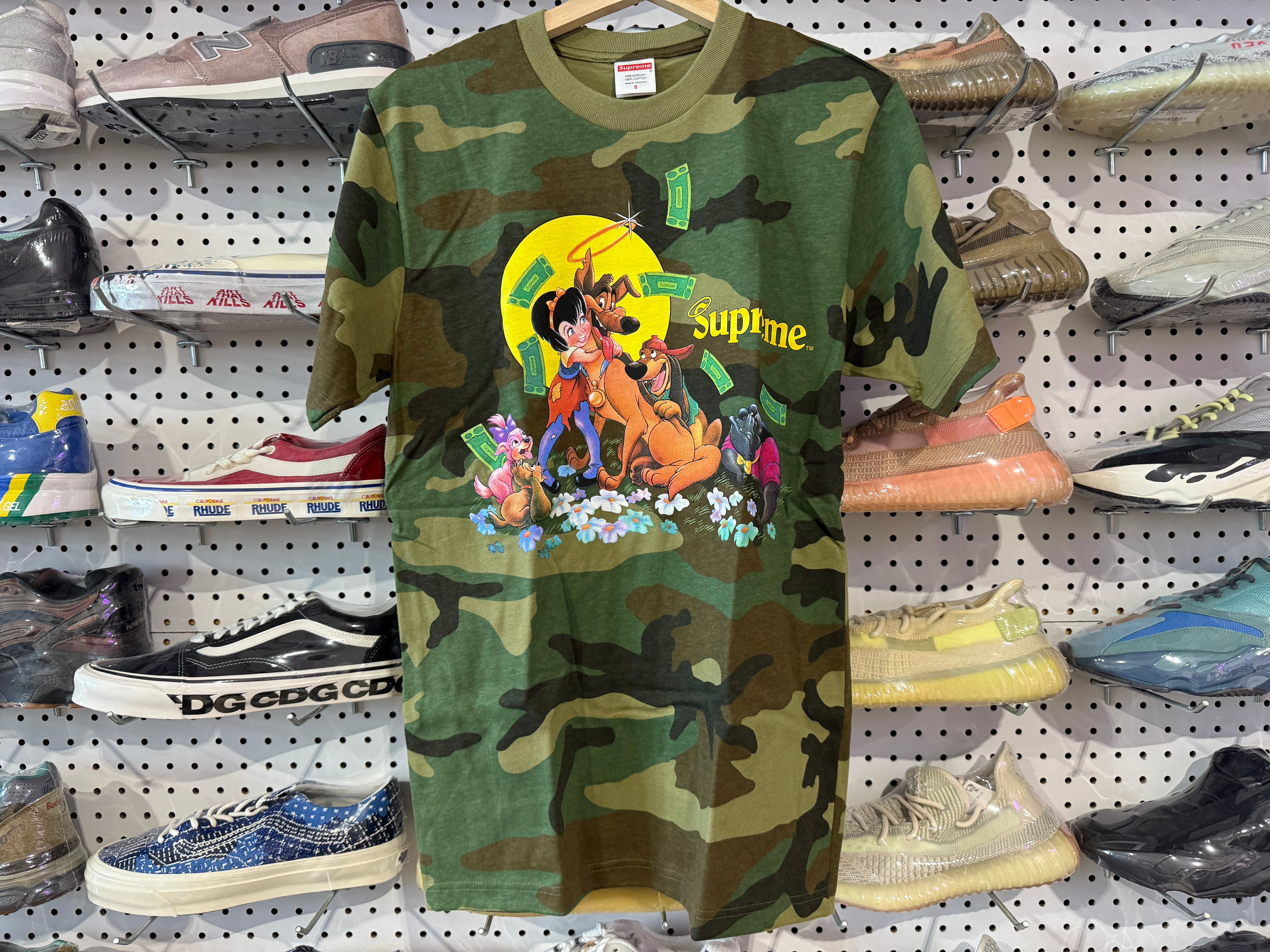 NEW Supreme All Dogs Go To Heaven Tee - Camo Size Medium