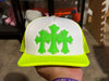 NEW Chrome Hearts King Taco Neon Triple Cross Patch Trucker