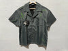 NEW Triple Seven Nylon Button Shirt - Silver Size Small