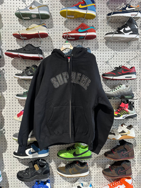 NEW Supreme x BB Simon Zip Up Hooded Sweatshirt - Black Size XL