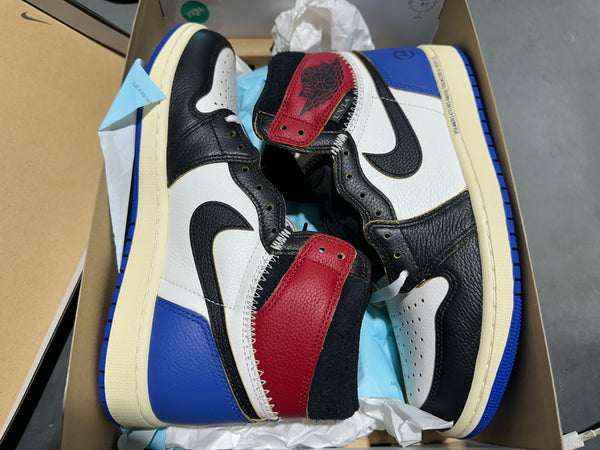 Air Jordan 1 Retro High OG SP - Fragment x Union LA Varsity Red Sport Royal Size 9