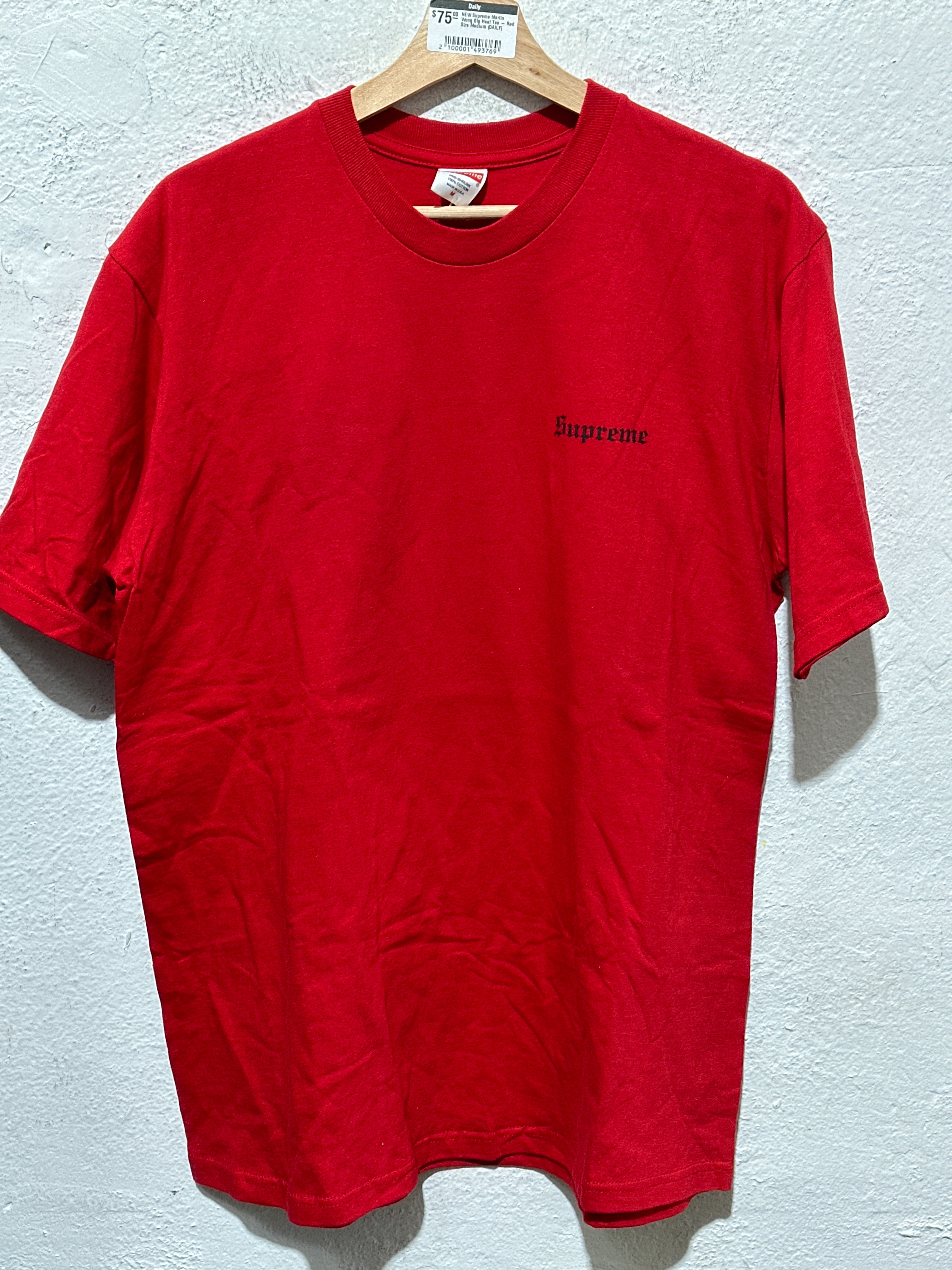 NEW Supreme Martin Wong Big Heat Tee - Red Size Medium