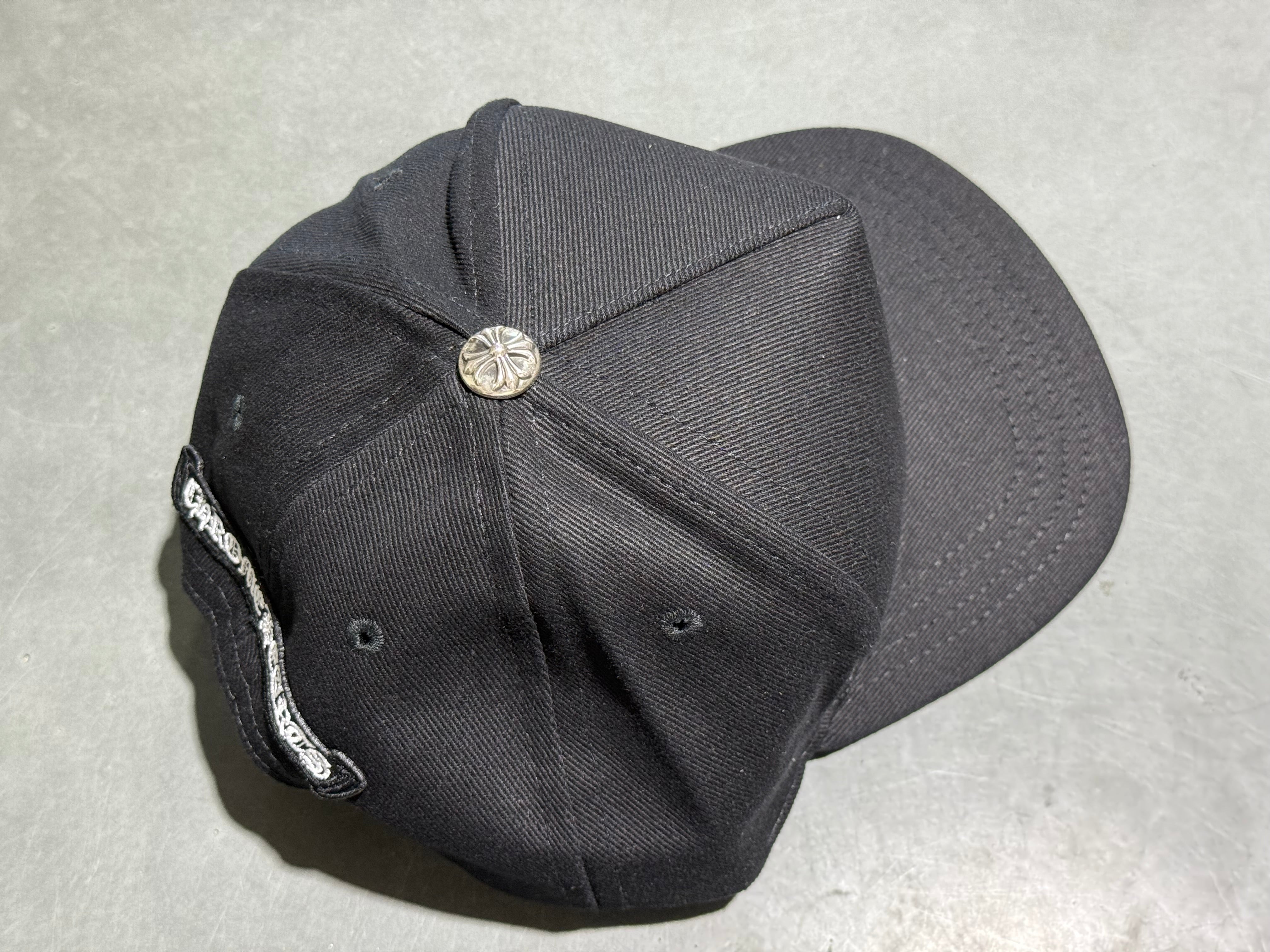 NEW Chrome Hearts Denim Baseball Cap - Monochrome Cross
