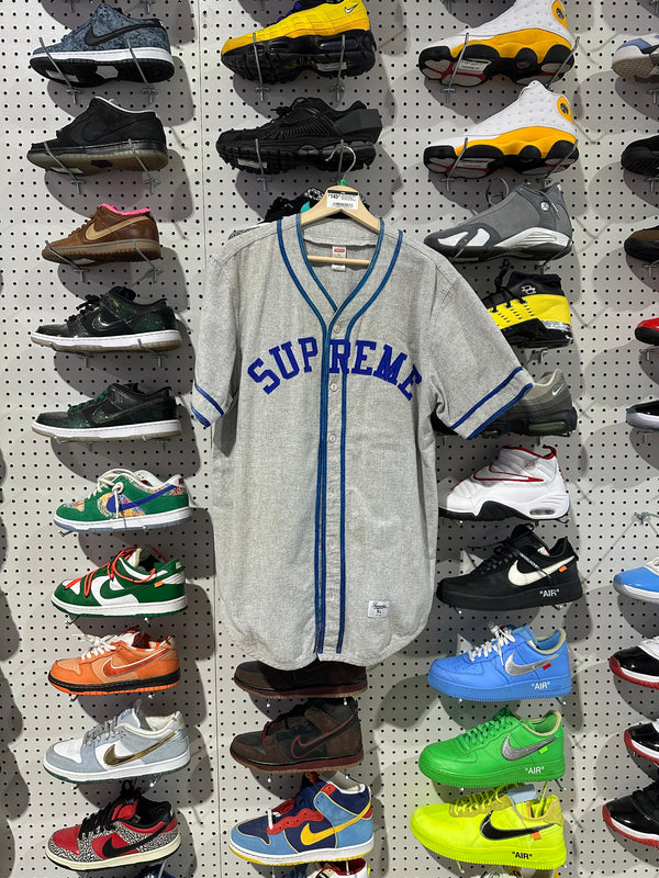 USED Supreme SS10 Baseball Jersey - Grey Size XL