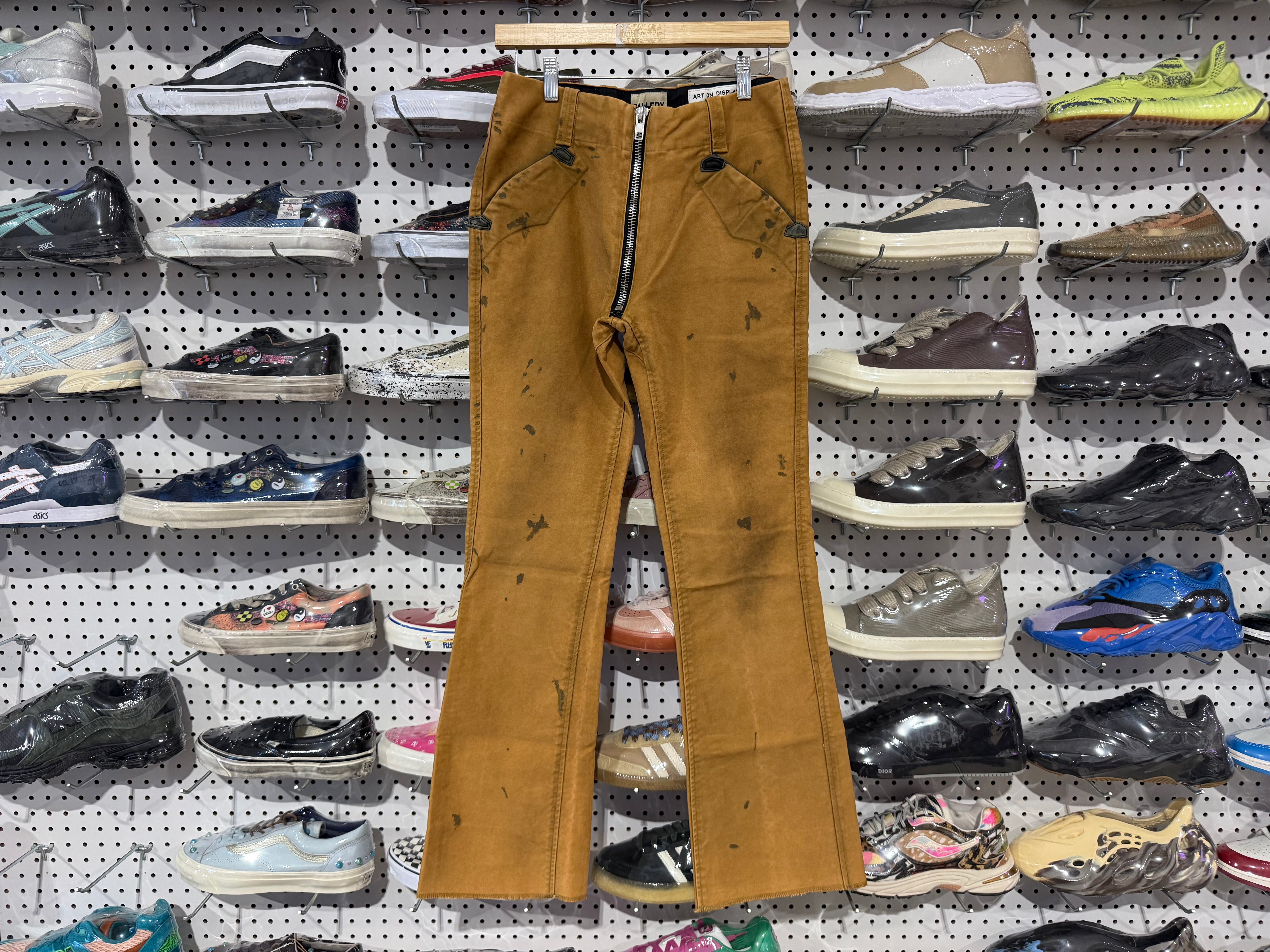 NEW Gallery Department Broadway Paint Splater Pants - Tan Size 30