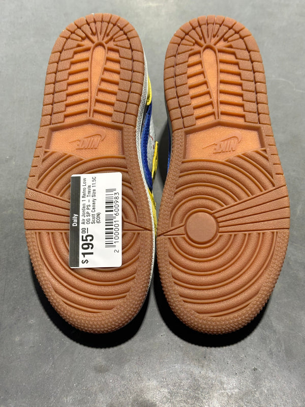 Air Jordan 1 Retro Low OG SP PS - Travis Scott Canary Size 11.5C