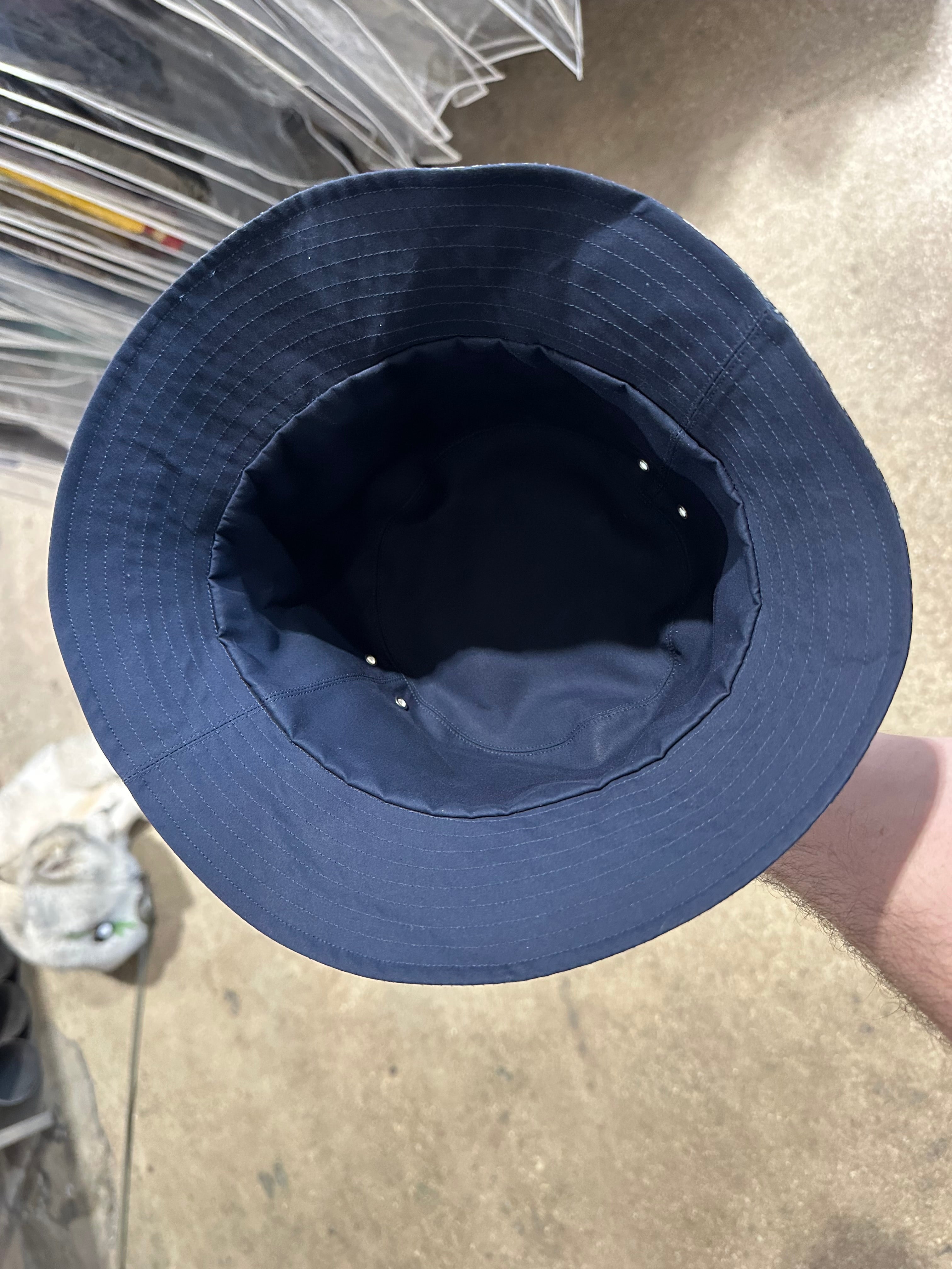 USED Dior Reversible Teddy D Bucket Hat - Navy