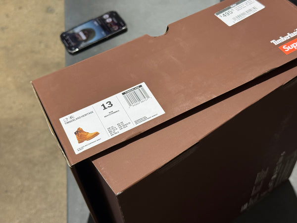 Timberland x Supreme Heritage 6" WP Boot - Wheat Size 13