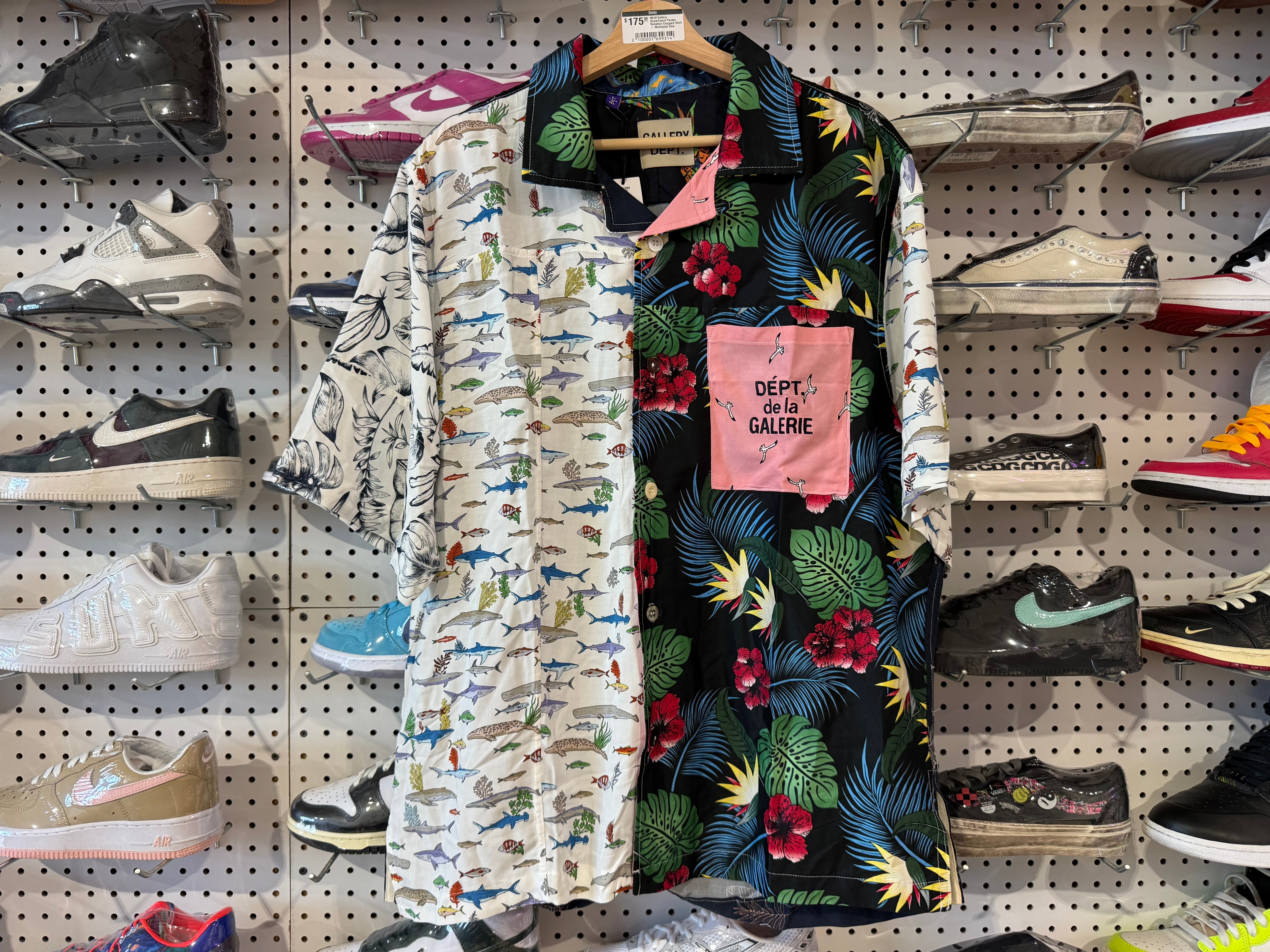 NEW Gallery Department Parker Vacation Cropped Shirt - Multicolor Size Large