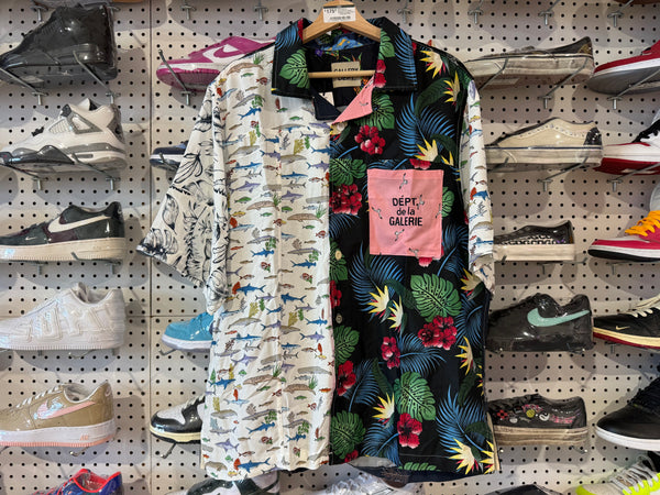 NEW Gallery Department Parker Vacation Cropped Shirt - Multicolor Size Large