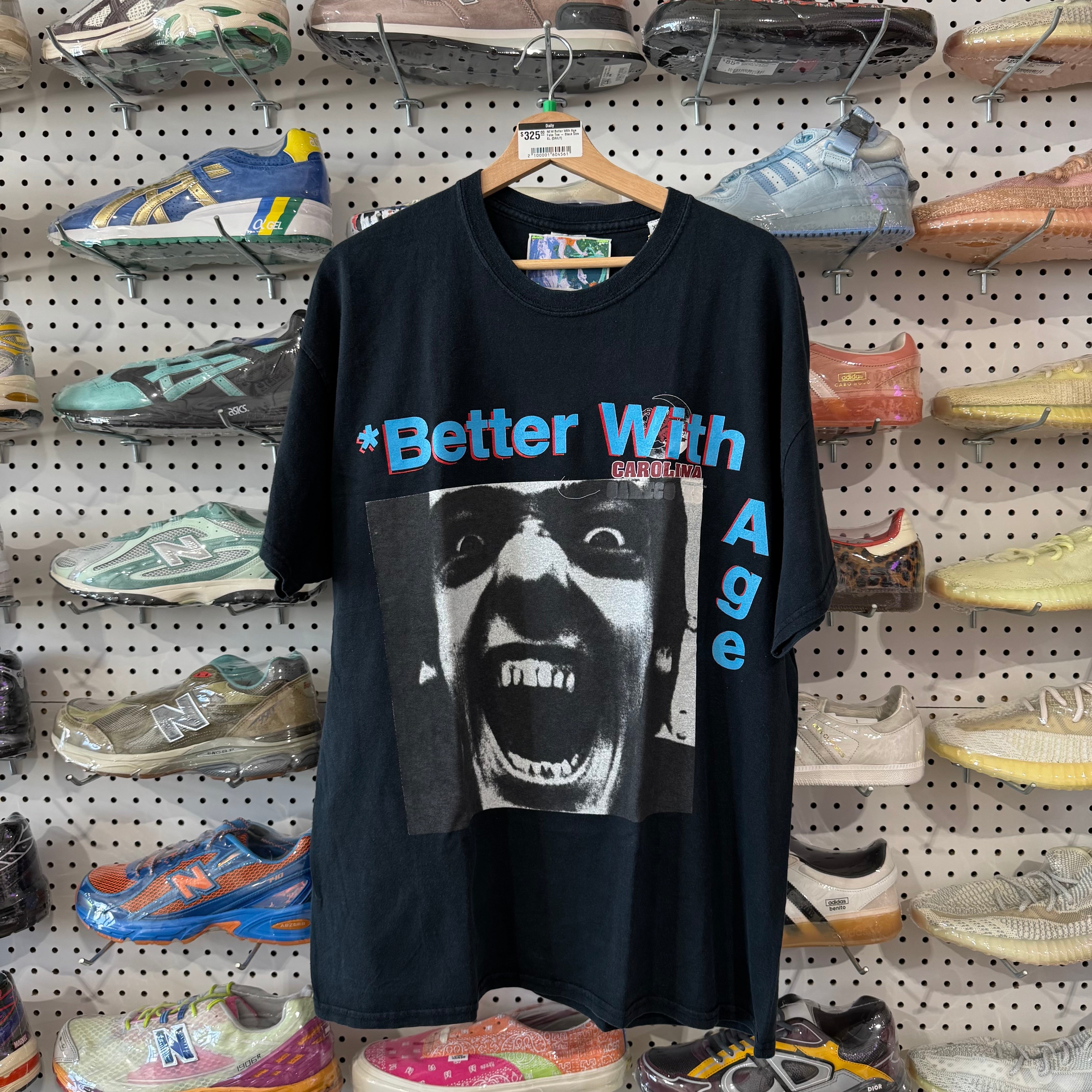 NEW Better With Age Fake Tee - Black Size XL