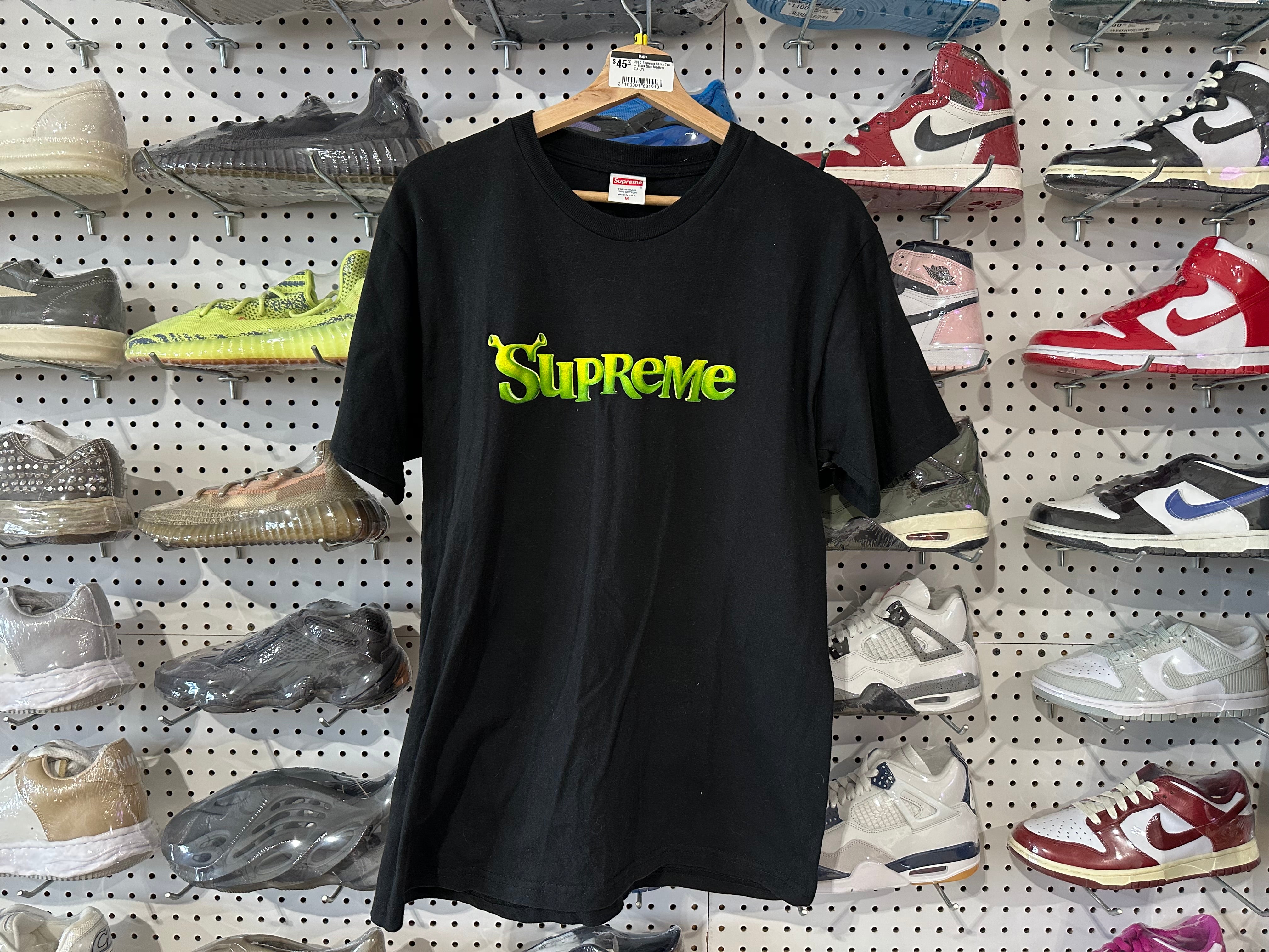 USED Supreme Shrek Tee - Black Size Medium