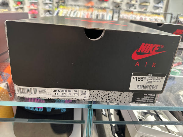 Air Jordan 5 Retro OG - Fire Red Black Tongue 2025 Size 9