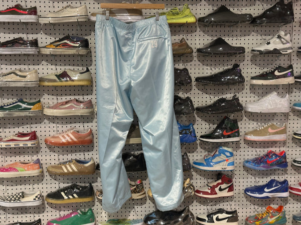 USED Supreme Satin Track Pants - Baby Blue Size XL